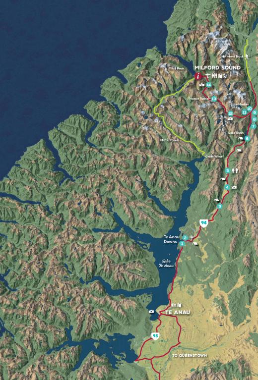 Milford Sound map